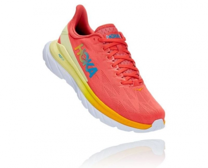 Scarpa da corsa da uomo Hoka Mach 4 Warm Coral/Saffron