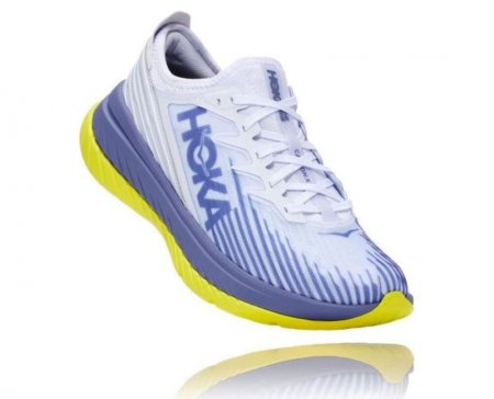 Scarpe da corsa da uomo Hoka Carbon X-SPE bianche/blu ghiaccio