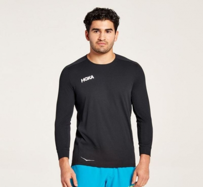 Hoka Performance Uomo 3/4 Sleeve, Nero