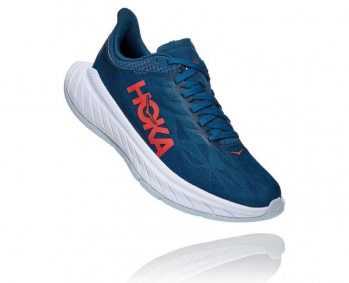 Hoka Carbon X 2 da donna blu marocchino/corallo caldo