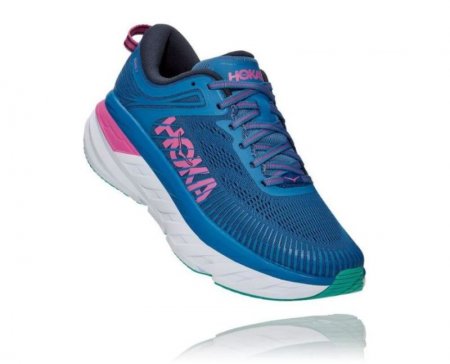 Scarpe Hoka Bondi 7 da uomo Vallarta Blu / Phlox Rosa