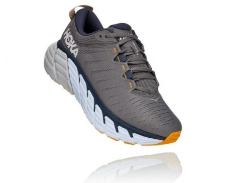 Scarpa da corsa su strada Hoka Gaviota 3 da uomo, grigio antracite/blu ombre