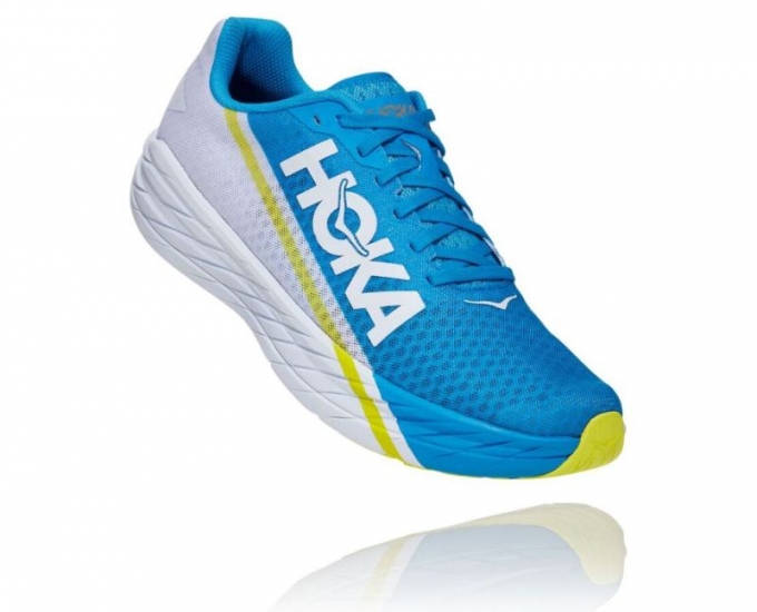 HOKA ROCKET X DONNA BIANCO / BLU DIVA