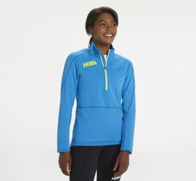 Hoka Women's Diva 1/2 Zip Midlayer Blu