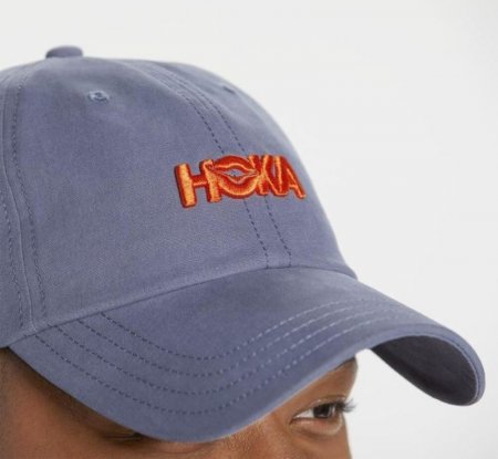 Hoka Cappellino Casual Uomo Blu-Grigio / VermiglioArancione