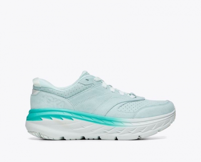 Ciabatte Hoka Bondi L Suede da uomo - Blu Vetro/Atlantide