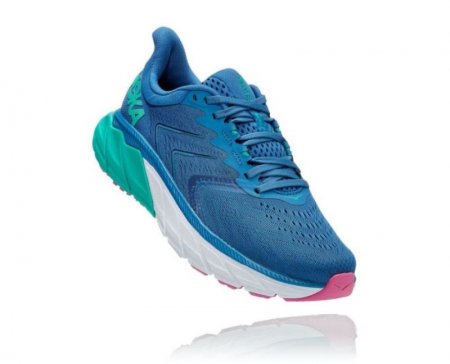 Scarpa da corsa di supporto Hoka Arahi 5 da donna Vallarta/Atlantis Blue