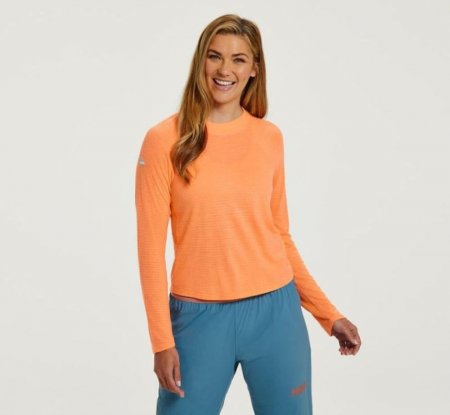 Hoka Merino Blend Long Sleeve Cantaloupe da donna