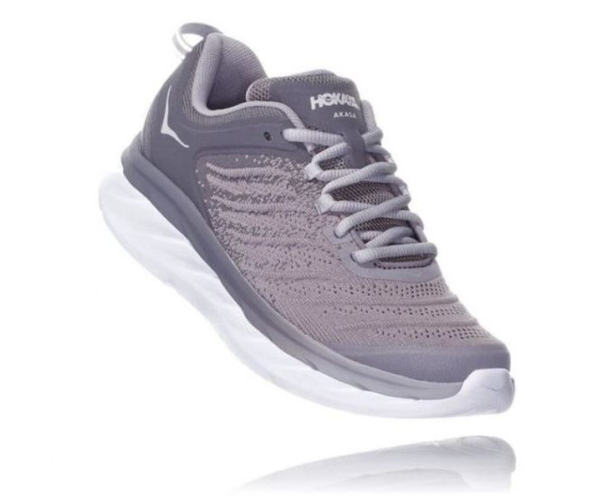 Sneaker Hoka WoAkasa versatile da donna grigio gelo / applique argento