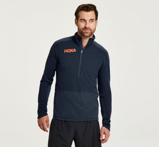 Hoka 1/2 Zip Midlayer Outerspace da uomo