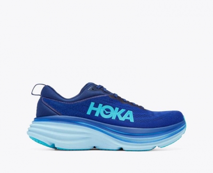 Hoka Bondi 8 Uomo - Bellwether Blue / Bluastro