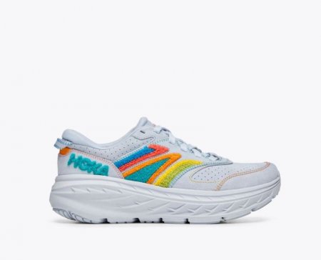 Hoka Bondi L Embroidery per uomo - Arctic Ice / Atlantis