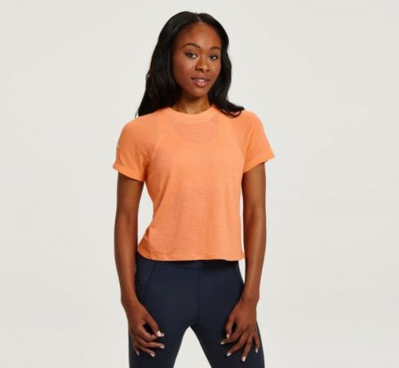 Hoka Merino Blend Short Sleeve Cantaloupe da donna