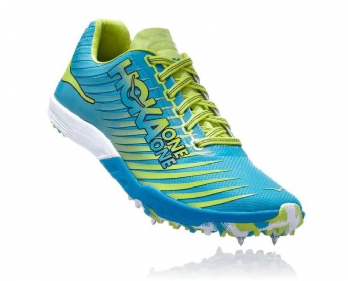 Hoka EVO XC Spike Cyan / Citrus da uomo