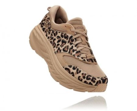 Hoka Challenger X Eg Bondi L da donna, stampa leopardata sabbia