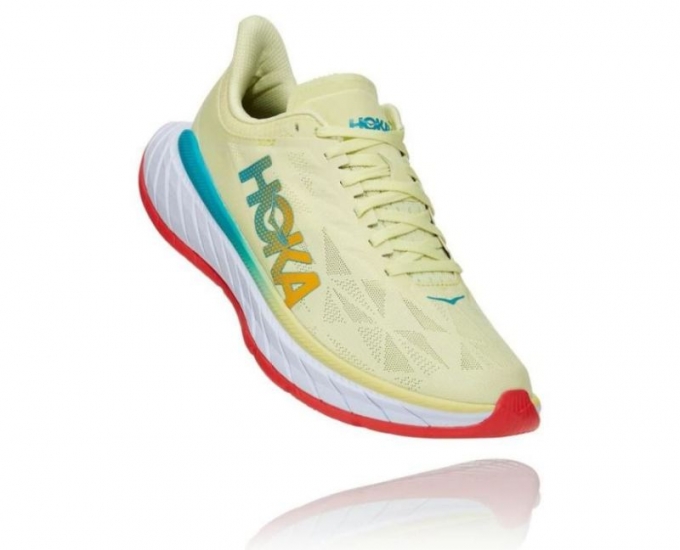 Hoka Carbon X 2 Uomo Luminary Green / Hot Coral