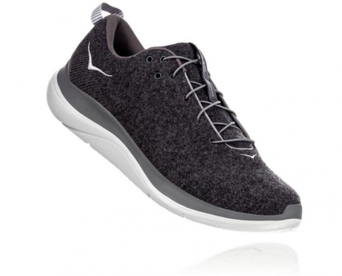 Hoka Hupana Flow Wool Ombra scura / Grigio carbone