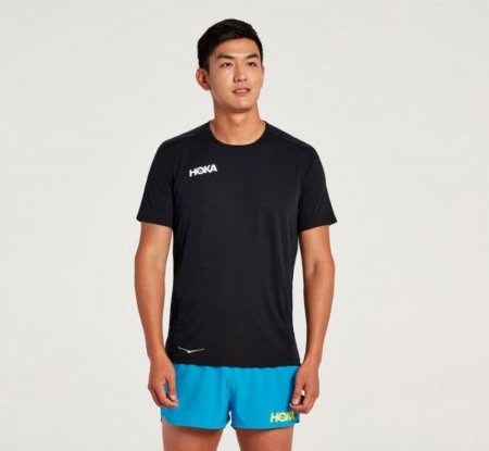 Hoka Uomo Performance Manica Corta Nero