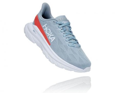 Scarpe da corsa Hoka Mach 4 da donna Nebbia Blu/Corallo caldo