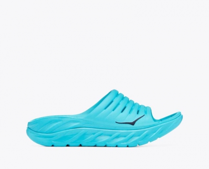 Hoka Ora Recovery Slide da donna - Scuba Blue / Bellwether Blue