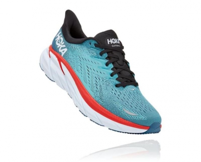 Ciabatte Hoka Clifton 8 da donna color verde acqua/acquerello