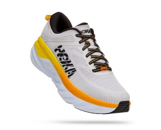 HOKA BONDI 7 NIMBUS NUVOLA / GIALLO RADIANTE