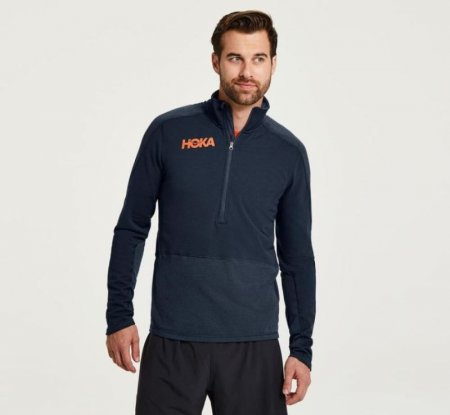 Hoka 1/2 Zip Midlayer Outerspace da uomo