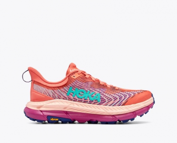 Ciabatte Hoka Mafate Speed 4 da donna - Camellia / Pesca perfetta