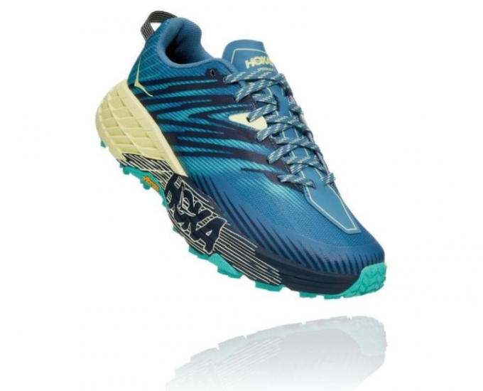 Hoka Speedgoat 4 Provincial Blue / Luminary Green da donna