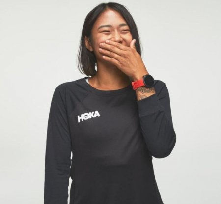 Hoka Performance 3/4 Sleeve per donna Nero