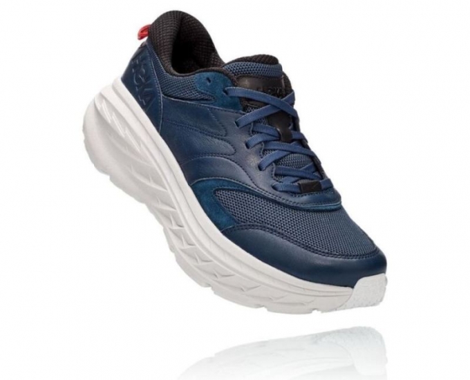 Scarpe da corsa su strada in pelle Hoka Bondi Moonlit Ocean/Nimbus Cloud da donna