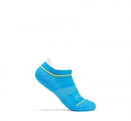 Calzini da corsa Hoka Diva Blue/Citrus No Show da uomo