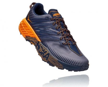 Hoka Speedgoat 4 Uomo Nero Iris / Bright Marigold