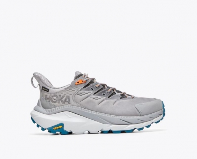 Hoka Kaha 2 Low GTX Uomo - Pelle di squalo / Blu corallo